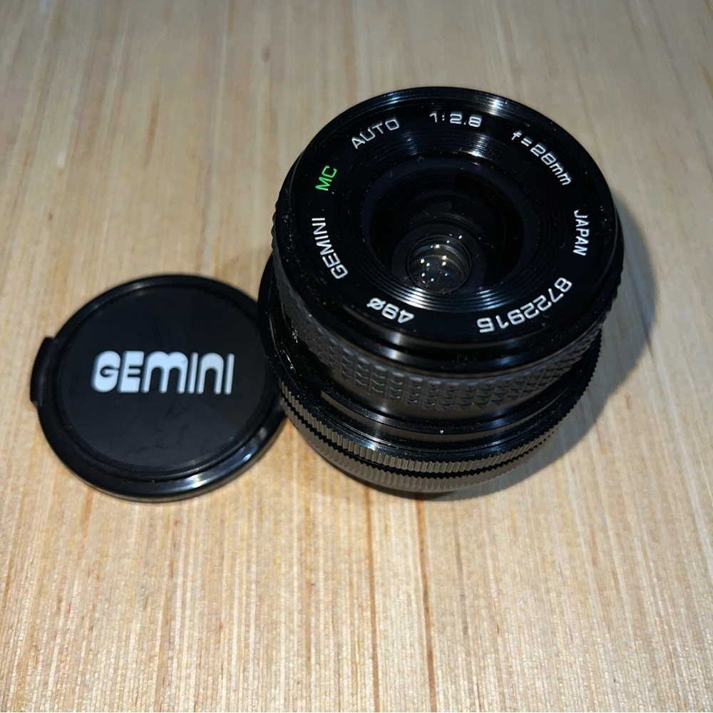 Gemini MC Auto 1:2.8 f=28mm Lens Minolta Mount Made in Japan Pre-owned Good!!